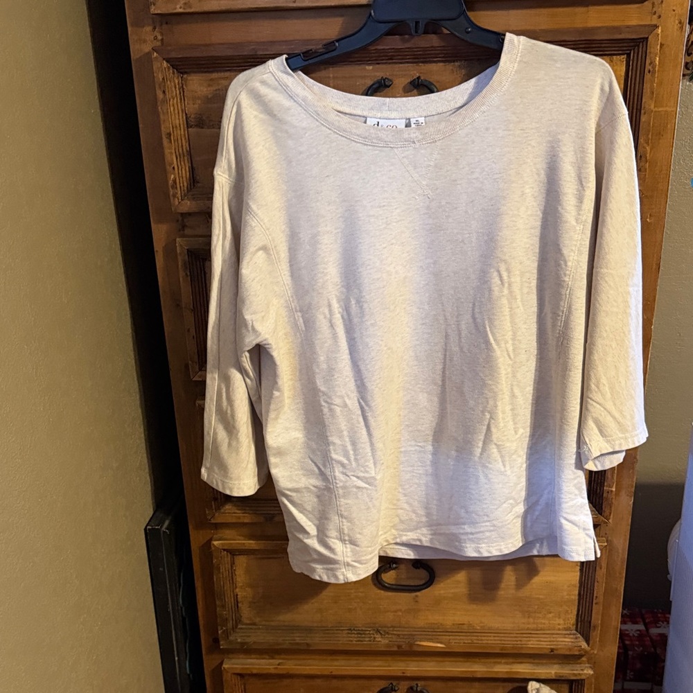Denim&Co Cream Sweatshirt